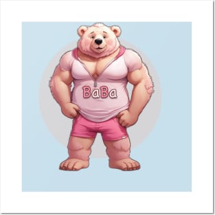 teddy pink bear Posters and Art